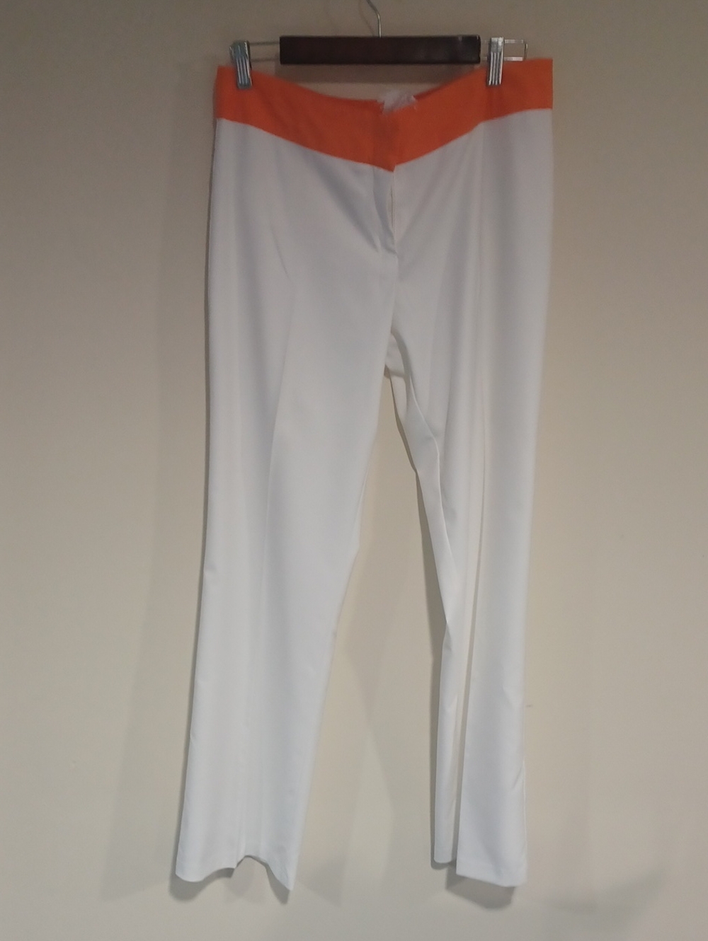 Asos White Women's Pants with Orange Waistband